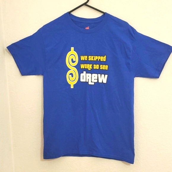 Hanes Other - The Price is Right DREW CAREY promo graphic tee Hanes short sleeve blue Medium